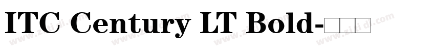 ITC Century LT Bold字体转换